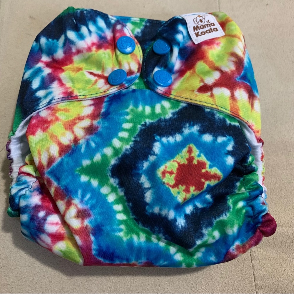 Mama Koala tie dye print cloth diaper